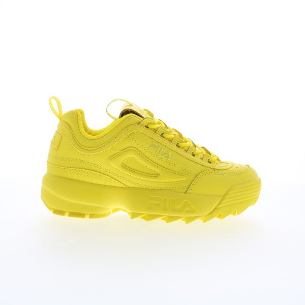 Fila Disruptor II Premium Womens Yellow Lifestyle Sneakers Shoes Supply