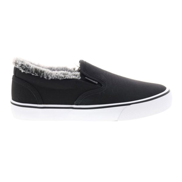Lugz Clipper LX Fur WCLIPLXFD-060 Womens Black Lifestyle Sneakers Shoes Discount