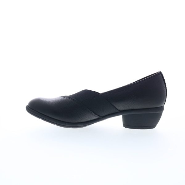Comfortiva Quinton CT0016301 Womens Black Wide Leather Pumps Heels Shoes For Discount - Image 3