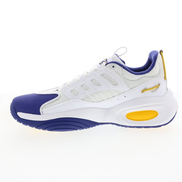 Reebok Solution Mid Mens White Leather Lace Up Athletic Basketball Shoes Sale - Image 5