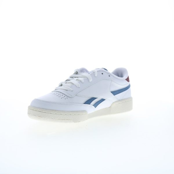 Reebok Club C Revenge Mens White Leather Lace Up Lifestyle Sneakers Shoes For Cheap - Image 4