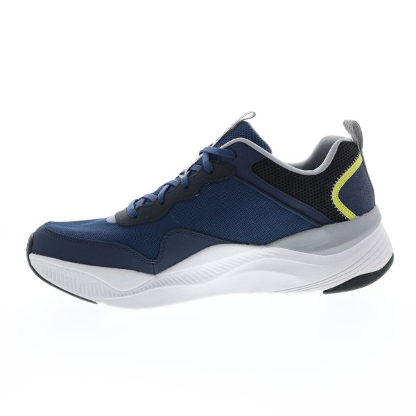 Skechers Mira 232373 Mens Blue Leather Lace Up Lifestyle Sneakers Shoes Online Hot Sale - Image 5