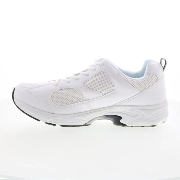 Footsaver by Drew Spades Mens White Extra Wide 4E Oxfords Casual Shoes Discount - Image 3