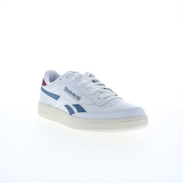Reebok Club C Revenge Mens White Leather Lace Up Lifestyle Sneakers Shoes For Cheap - Image 2