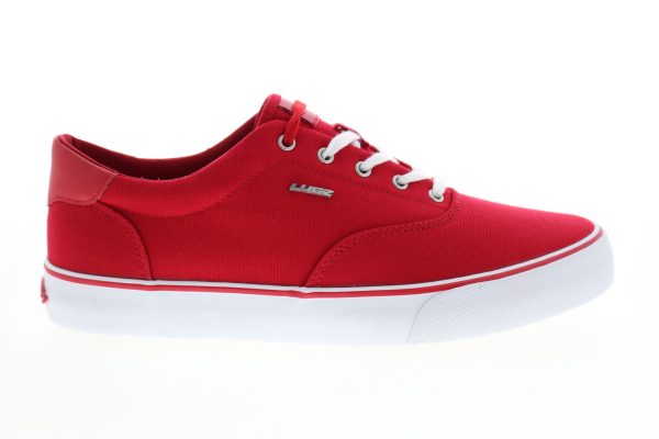 Lugz Flip MFLIPC-6330 Mens Red Canvas Lace Up Lifestyle Sneakers Shoes Online now