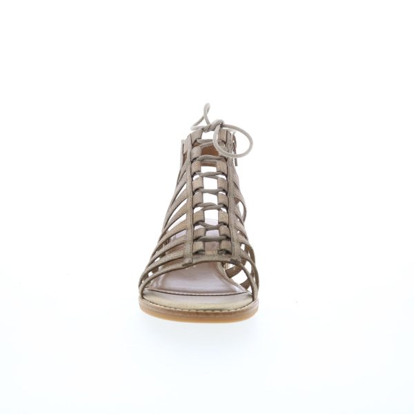 Comfortiva Blossom CT0000703 Womens Gold Wide Leather Heeled Sandals Shoes Hot on Sale - Image 2