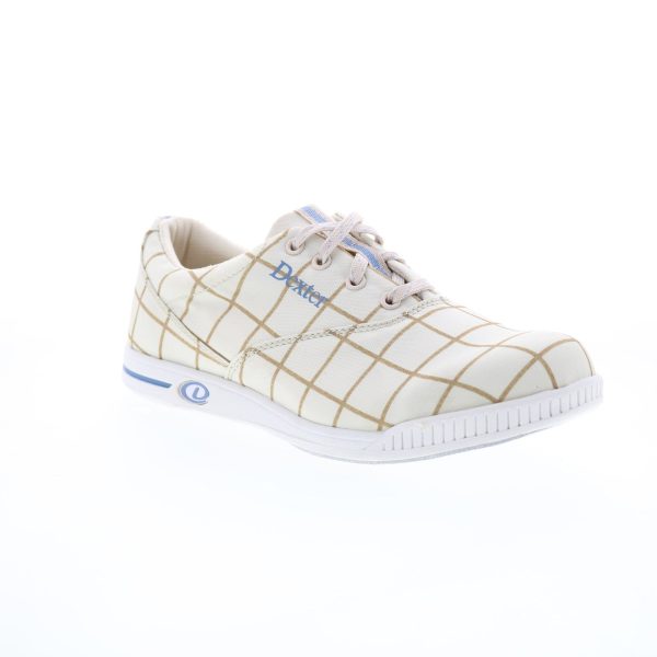 Dexter Kerrie DW0000635 Womens Beige Canvas Lace Up Athletic Bowling Shoes For Cheap - Image 2