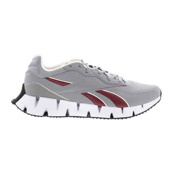 Reebok Zig Dynamica 4 Mens Gray Canvas Lace Up Lifestyle Sneakers Shoes For Sale