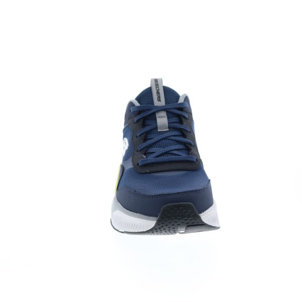 Skechers Mira 232373 Mens Blue Leather Lace Up Lifestyle Sneakers Shoes Online Hot Sale - Image 3