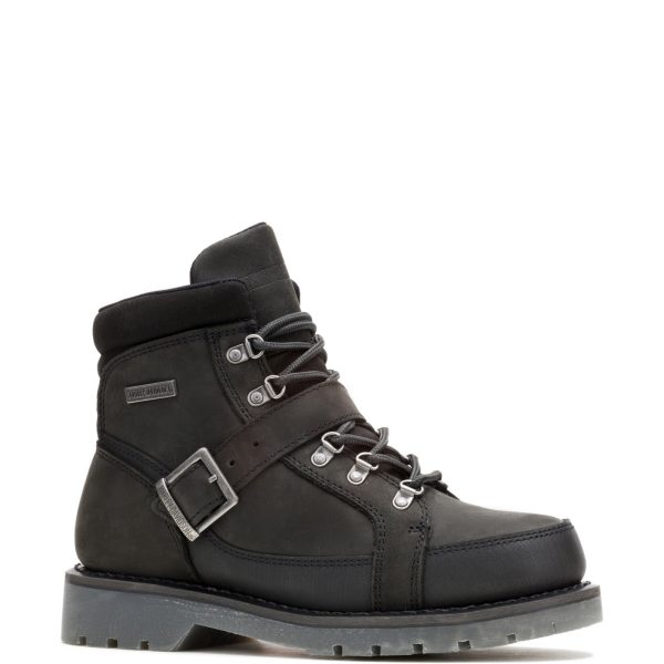 Harley-Davidson Stinson D96281 Mens Black Nubuck Motorcycle Boots Discount - Image 2