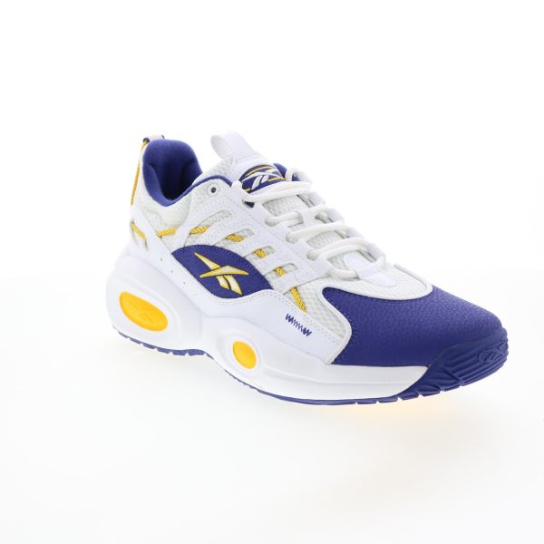 Reebok Solution Mid Mens White Leather Lace Up Athletic Basketball Shoes Sale - Image 2