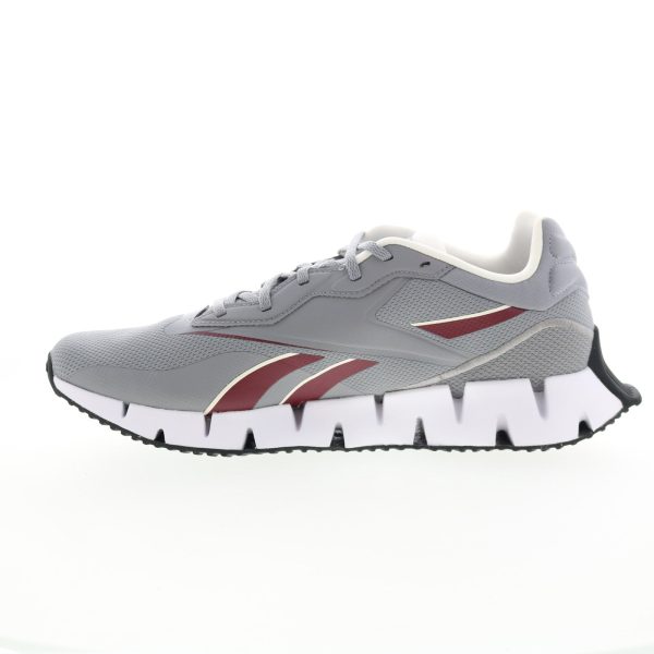 Reebok Zig Dynamica 4 Mens Gray Canvas Lace Up Lifestyle Sneakers Shoes For Sale - Image 5