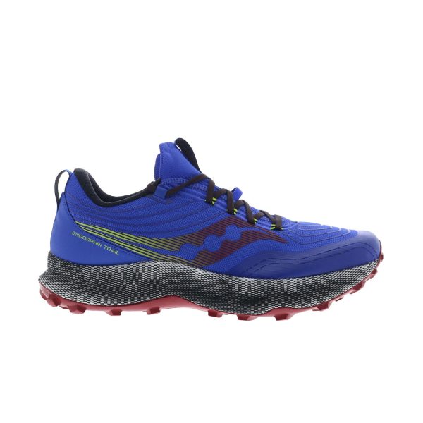 Saucony Endorphin Trail S20647-25 Mens Blue Canvas Athletic Hiking Shoes Cheap