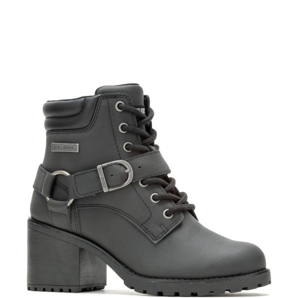 Harley-Davidson Howell 5  Flash D87277 Womens Black Leather Motorcycle Boots For Sale - Image 2