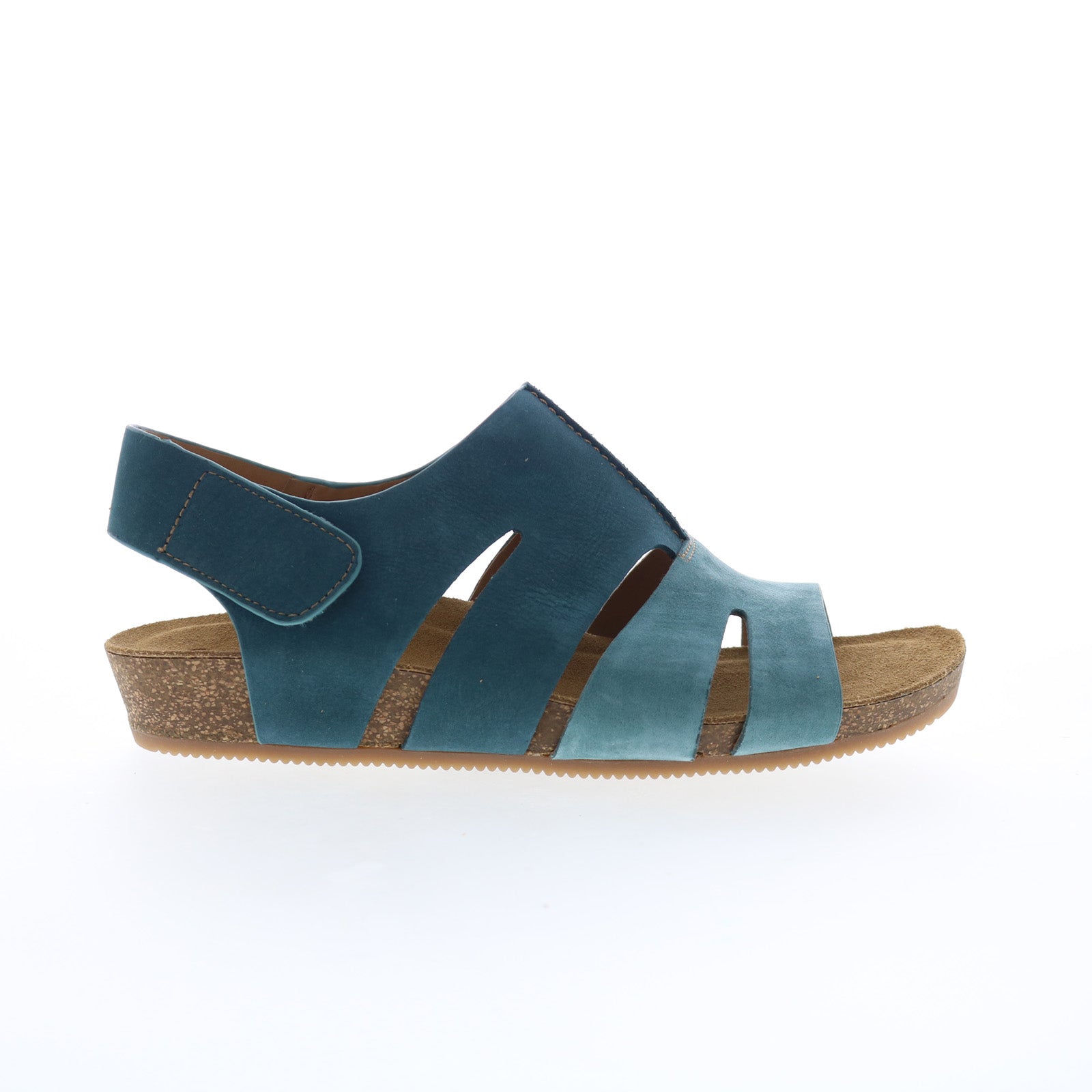 Comfortiva Gayle CT0013006 Womens Blue Wide Nubuck Strap Sandals Shoes For Sale