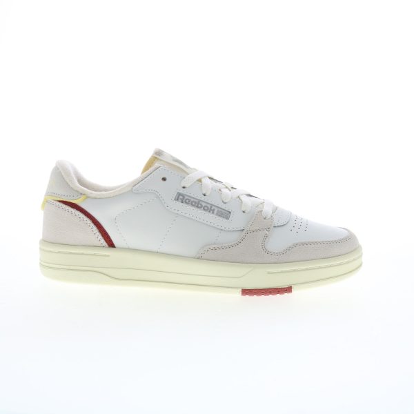 Reebok Phase Court Mens Beige Leather Lace Up Lifestyle Sneakers Shoes Supply