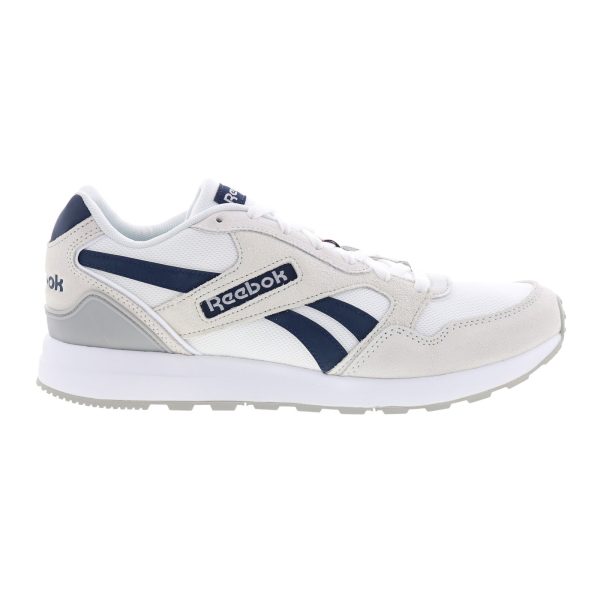 Reebok Gl1000 Mens White Suede Lace Up Lifestyle Sneakers Shoes Online now