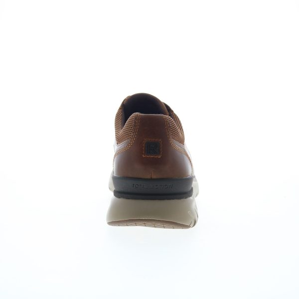 Rockport Total Motion Sport Plain Toe Oxford Mens Brown Wide Oxfords Shoes For Sale - Image 4