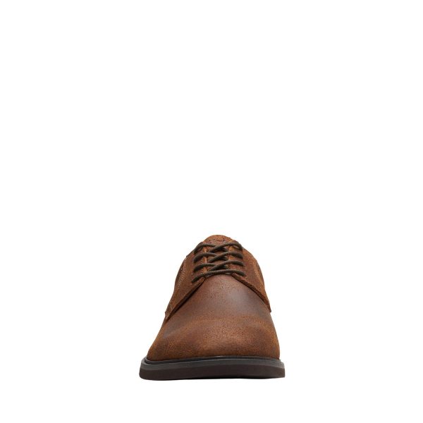 Clarks Malwood Lace 26175401 Mens Brown Suede Oxfords & Lace Ups Casual Shoes Online Hot Sale - Image 3