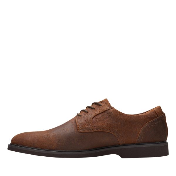 Clarks Malwood Lace 26175401 Mens Brown Suede Oxfords & Lace Ups Casual Shoes Online Hot Sale - Image 5
