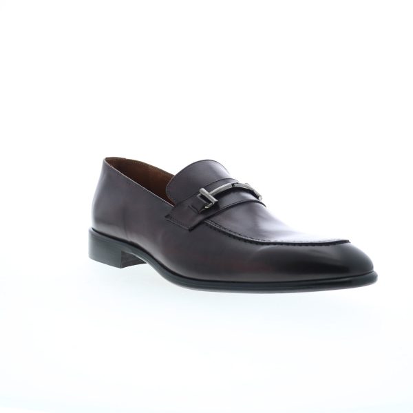 Bruno Magli Sante BM3SNTJ0 Mens Burgundy Loafers & Slip Ons Casual Shoes Online Sale - Image 2