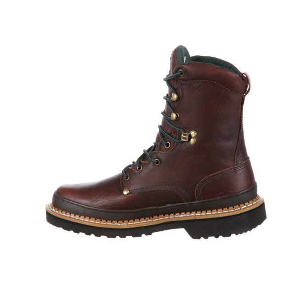 Georgia Giant Steel Toe G8374 Mens Brown Leather Work & Safety Boots Hot on Sale - Image 3