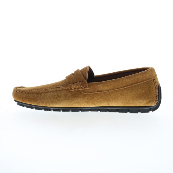 Bruno Magli Xane BM3XNEB1 Mens Brown Suede Loafers & Slip Ons Moccasin Shoes Supply - Image 5