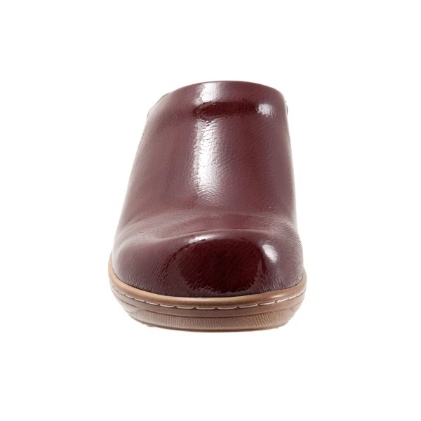 Softwalk Madison S2056-671 Womens Burgundy Leather Slip On Clog Flats Shoes Fashion - Image 3