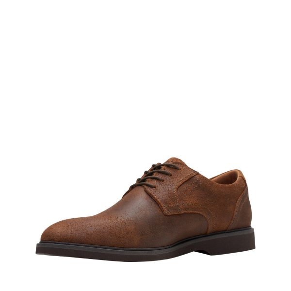 Clarks Malwood Lace 26175401 Mens Brown Suede Oxfords & Lace Ups Casual Shoes Online Hot Sale - Image 4