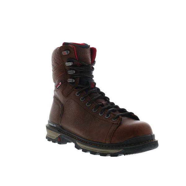 Rocky Rams Horn Lace To Toe Composite Waterproof Mens Brown Wide Boots Online now - Image 2