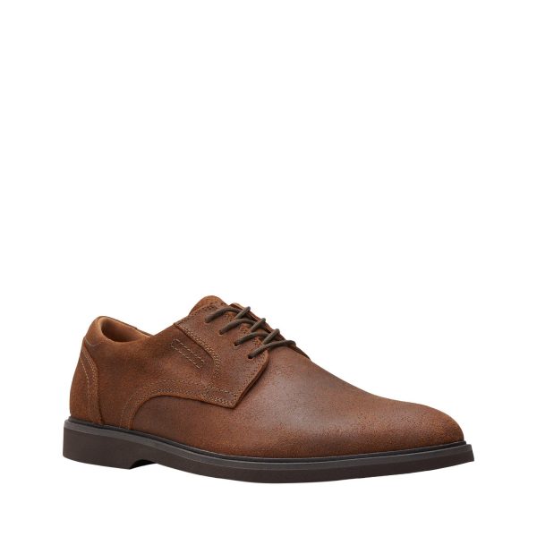 Clarks Malwood Lace 26175401 Mens Brown Suede Oxfords & Lace Ups Casual Shoes Online Hot Sale - Image 2