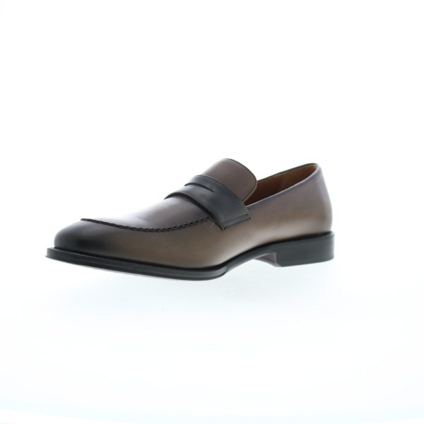 Bruno Magli Arezzo BM3AREC8 Mens Brown Loafers & Slip Ons Penny Shoes on Sale - Image 4