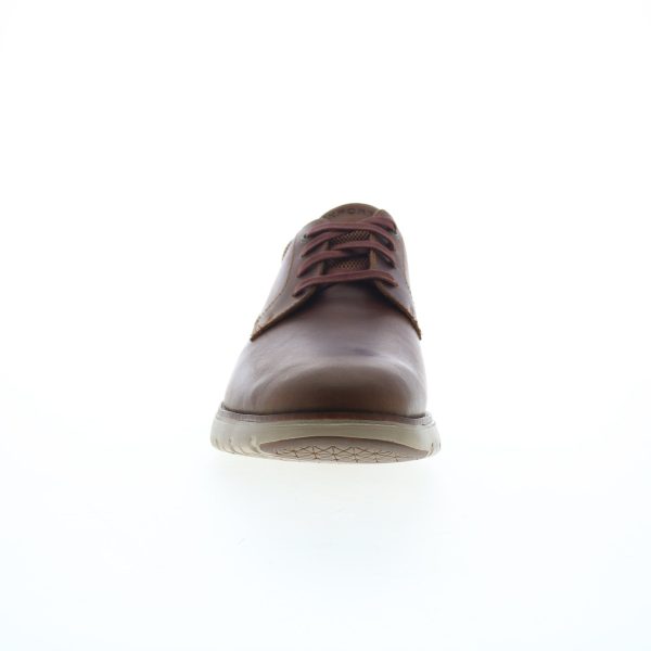 Rockport Total Motion Sport Plain Toe Oxford Mens Brown Wide Oxfords Shoes For Sale - Image 2