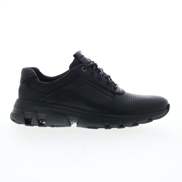 Rockport Reboundx Plain Toe Mens Black Wide Leather Lifestyle Sneakers Shoes For Cheap