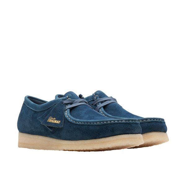 Clarks Wallabee 26175709 Mens Blue Oxfords & Lace Ups Casual Shoes Online Hot Sale - Image 4
