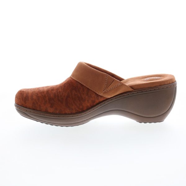 Softwalk Murietta S6015-954 Womens Brown Suede Slip On Clog Flats Shoes Supply - Image 5