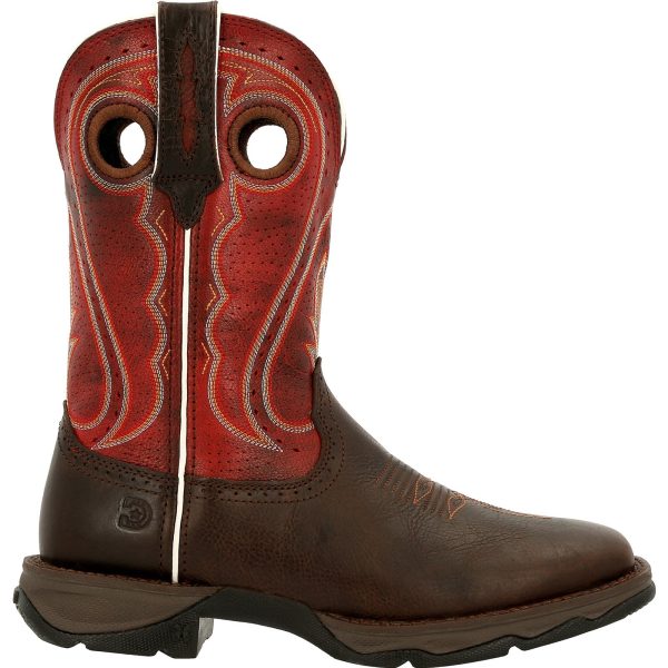 Durango Lady Rebel DRD0408 Womens Brown Leather Slip On Cowboy Western Boots For Sale