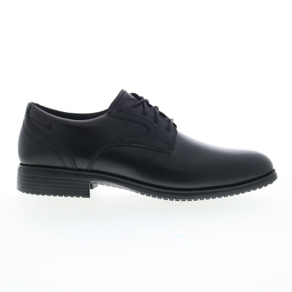 Rockport Total Motion Dressport Plain Toe Mens Black Wide Oxfords Shoes Discount