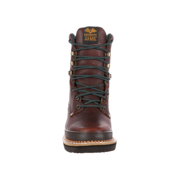 Georgia Giant Steel Toe G8374 Mens Brown Leather Work & Safety Boots Hot on Sale - Image 2