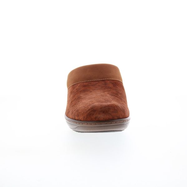 Softwalk Murietta S6015-954 Womens Brown Suede Slip On Clog Flats Shoes Supply - Image 3
