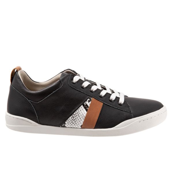 Softwalk Athens S2051-024 Womens Black Leather Lifestyle Sneakers Shoes Hot on Sale