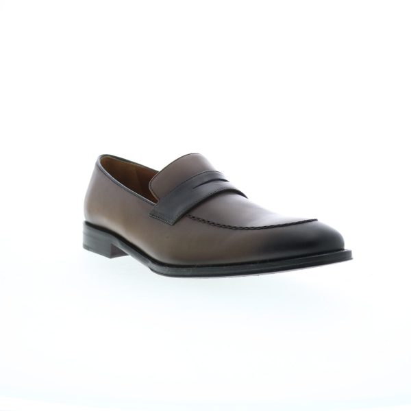 Bruno Magli Arezzo BM3AREC8 Mens Brown Loafers & Slip Ons Penny Shoes on Sale - Image 2
