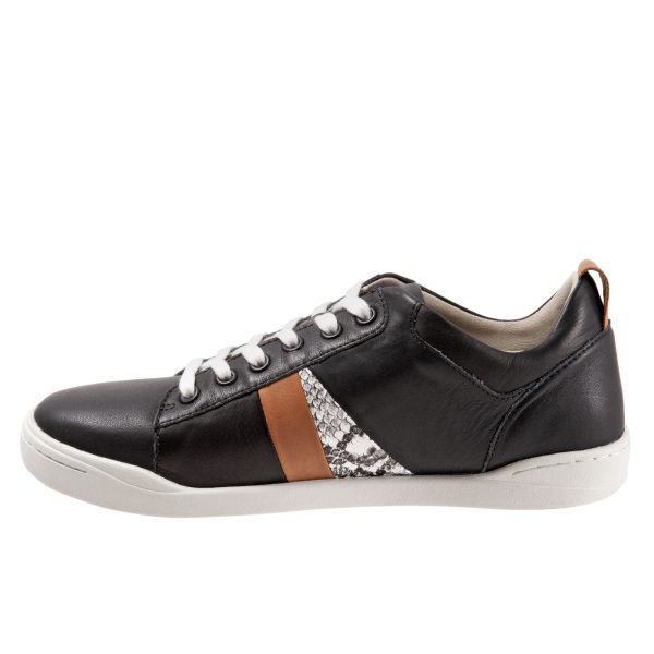 Softwalk Athens S2051-024 Womens Black Leather Lifestyle Sneakers Shoes Hot on Sale - Image 4