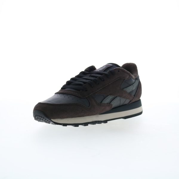 Reebok Classic Leather Mens Brown Suede Lace Up Lifestyle Sneakers Shoes For Sale - Image 4
