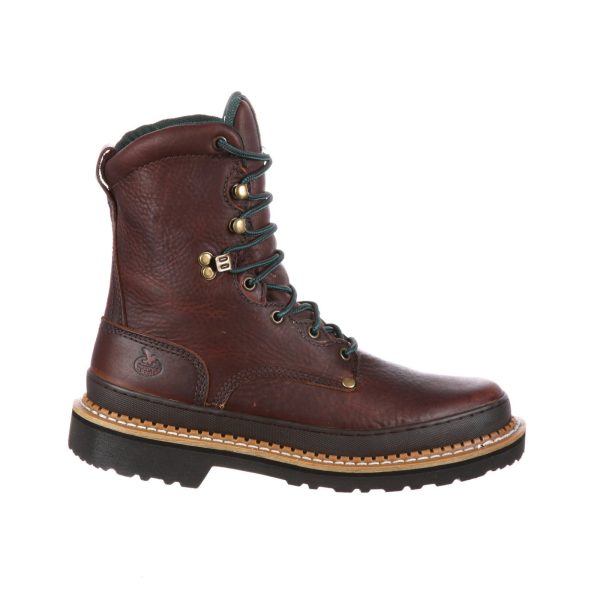 Georgia Giant Steel Toe G8374 Mens Brown Leather Work & Safety Boots Hot on Sale