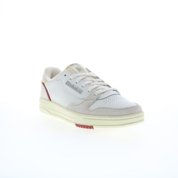 Reebok Phase Court Mens Beige Leather Lace Up Lifestyle Sneakers Shoes Supply - Image 2