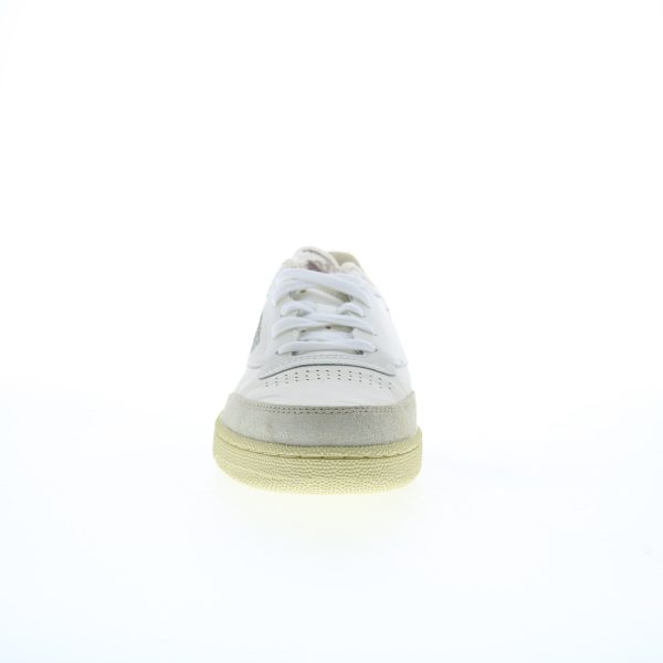 Reebok Club C 85 Mens Beige Leather Lace Up Lifestyle Sneakers Shoes Hot on Sale - Image 3