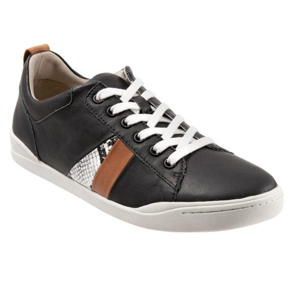 Softwalk Athens S2051-024 Womens Black Leather Lifestyle Sneakers Shoes Hot on Sale - Image 2