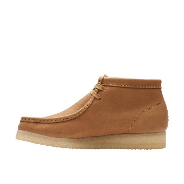 Clarks Wallabee Boot Mid 26175840 Womens Brown Leather Lace Up Chukkas Boots Sale - Image 2