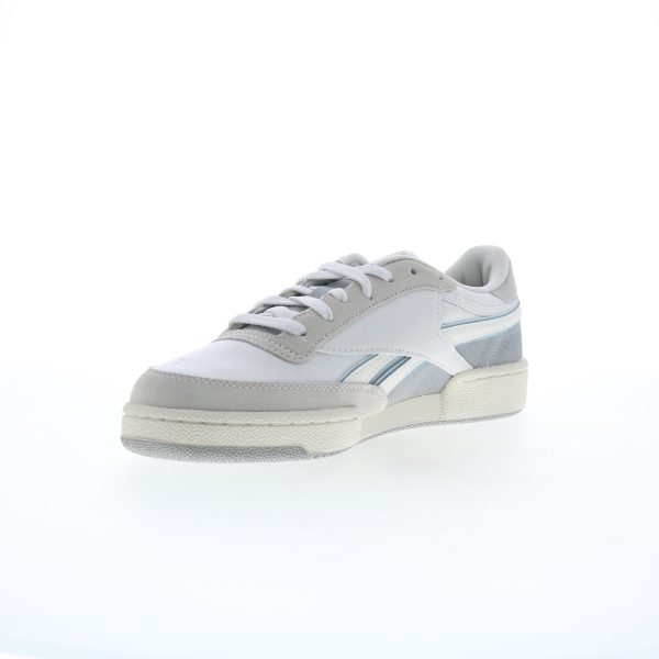 Reebok Club C Revenge Mens Gray Leather Lace Up Lifestyle Sneakers Shoes For Cheap - Image 4